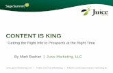 Content Is King - Getting Info to Prospects at the Right Time