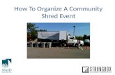 How to organize a community shred event