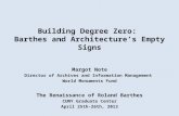 Building Degree Zero: Barthes and Architecture's Empty Signs