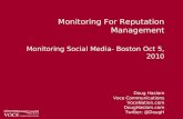 Monitoring for Reputation Management