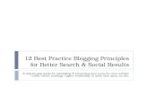12 Best Practice Blogging Principles