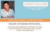 Own your power claim your voice followup webinar