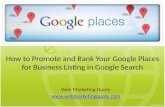 How to Promote and Rank Your Google Places for Business Listing in Google Search