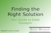 Finding the Right Solution: Debt Freedom | Hoyes Michalos & Associates