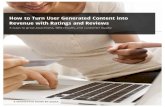 How to Turn User Generated Content into Revenue with Ratings and Reviews