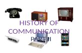 History of communication II.