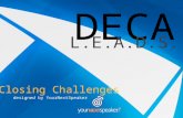 2012 DECA LEADS Closing Challenges