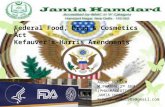 Federal food, drug & cosmetics act