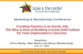 Creating Passion is an Inside Job-The Why & How of Building a Great Staff Culturefor Your Organization’s Success