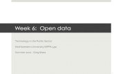 Week 6: Open data