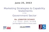 Marketing Strategies & Capability Statements - Government Contracting