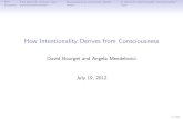 How Intentionality Derives from Consciousness