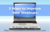 5 Ways to Improve Your Webinars