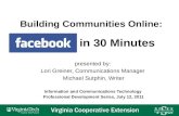 Building Communities Online: Facebook in 30 Minutes