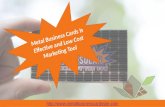 Metal Business Cards is Effective And Low Cost Marketing Tool