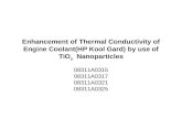 Enhancement of Thermal Conductivity of Engine Coolant(HP Kool Gard )