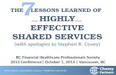 The 7 Lessons Learned of Highly Effective Shared Services