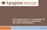5 powerful selling techniques - Tangible Words' Copywriting