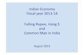 Dpm on indian economy   falling rupee and common man (26.8.13)
