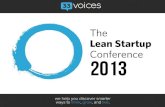 Lean Startup Conference 2013 (Slide Summary)