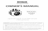 Kohler Engine K582 Owners Manual