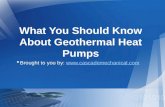 What You Should Know About Geothermal Heat Pumps