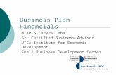 A8/A9: Business Plan Financials