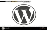 Writing Secure WordPress Code WordCamp NYC 2014
