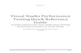 Visual Studio Performance Testing Quick Reference Guide