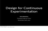 Design for Continuous Experimentation