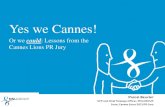 Lessons from the Cannes Lions PR Jury by MSLGROUP