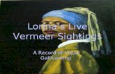 Lorina's Live Vermeer Sightings