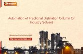 Automation of fractional distillation column for industry solvent