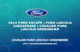 2014 Ford Escape | Ford Lincoln Chesapeake | Cavalier Ford Lincoln Greenbrier
