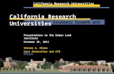 A Cross Town Rivalry: UCLA and USC, Engines for Real Estate Development (Steve Olsen) - ULI Fall Meeting 102611
