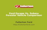 Ford Escape Vs. Subaru Forester Vehicle Comparison