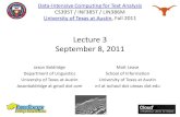 Lecture 3: Data-Intensive Computing for Text Analysis (Fall 2011)