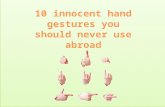 10 hand gestures to avoid