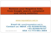 Remove your Negative link from Google Search Complaint Website and Rating Website