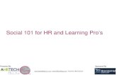 Social 101 for HR & Learning Professionals