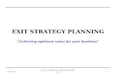 Exit Strategy Planning Comprehensive Update2003