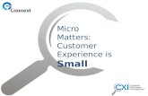 Microinteractions: Customer Experience is SMALL