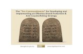 The “Ten Commandments” for Developing and Implementing an Effective Brand Protection & Anti-Counterfeiting Strategy