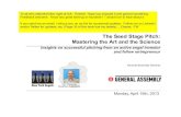General Assembly Class:  Insiders Guide to Seed Stage Pitching