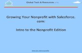 Salesforce Non-Profit Edition, an Introduction