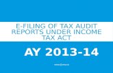 eFiling of Tax Audit Reports