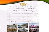 Afghan Finance Ministry SY1390 (2011-2012) Budget Document 25th May 2011
