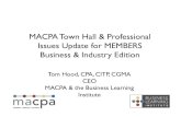MACPA 2013 Spring Town Hall / PIU Biz&Ind Edition