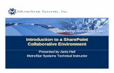"Introduction to a SharePoint Collaborative Envirionment" by Janis Hall