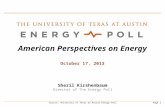 The University of Texas at Austin Energy Poll Fall 2013